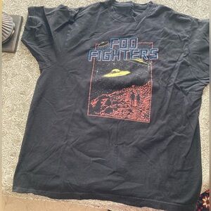 Foo Fighters Black UFO Graphic Tee Official Merch
